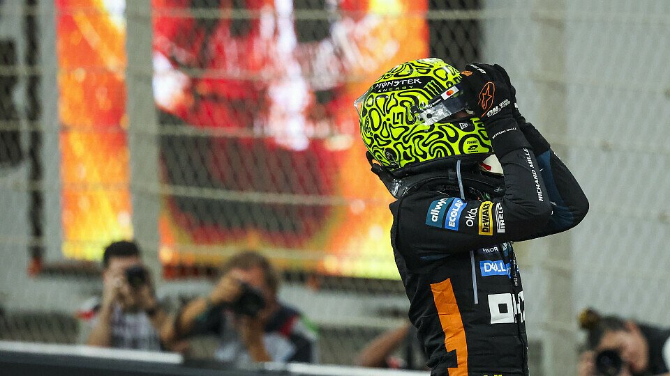 Lando Norris feiert seine Weltmeisterschaft am Sonntag bei der Formel 1 in Abu Dhabi
