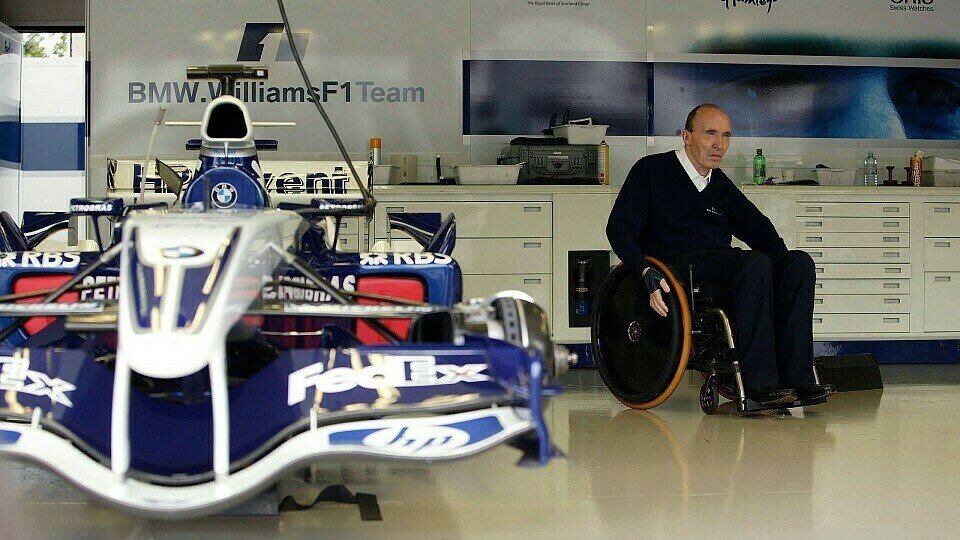 Frank Williams in der Williams-Garage