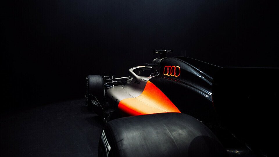 Studiobilder eines Showcars des Audi R26, veröffentlicht im Rahmen der Formel-1-Präsentation des Teams vor der Saison 2026 in