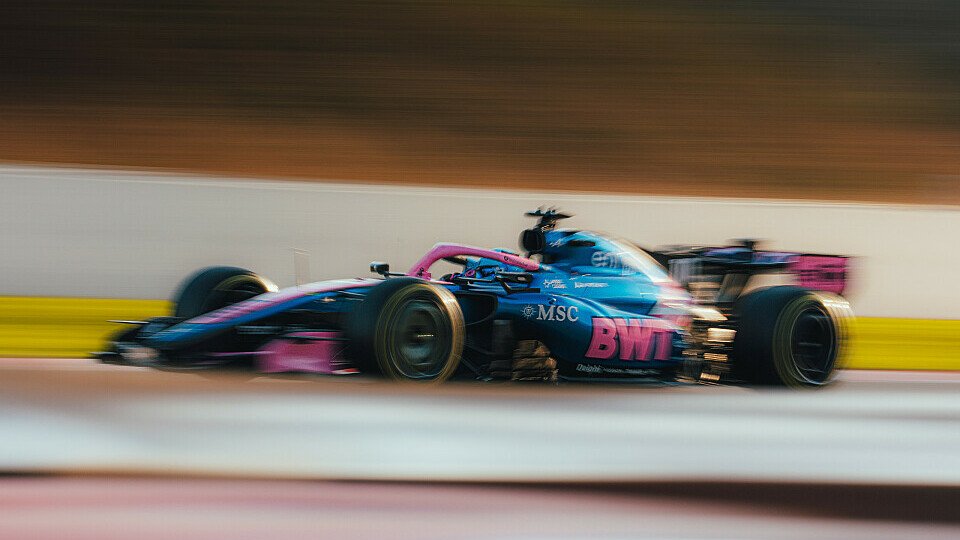 Der Alpine von Pierre Gasly bei den F1-Testfahrten in Barcelona
