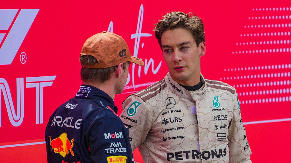 George Russell und Max Verstappen