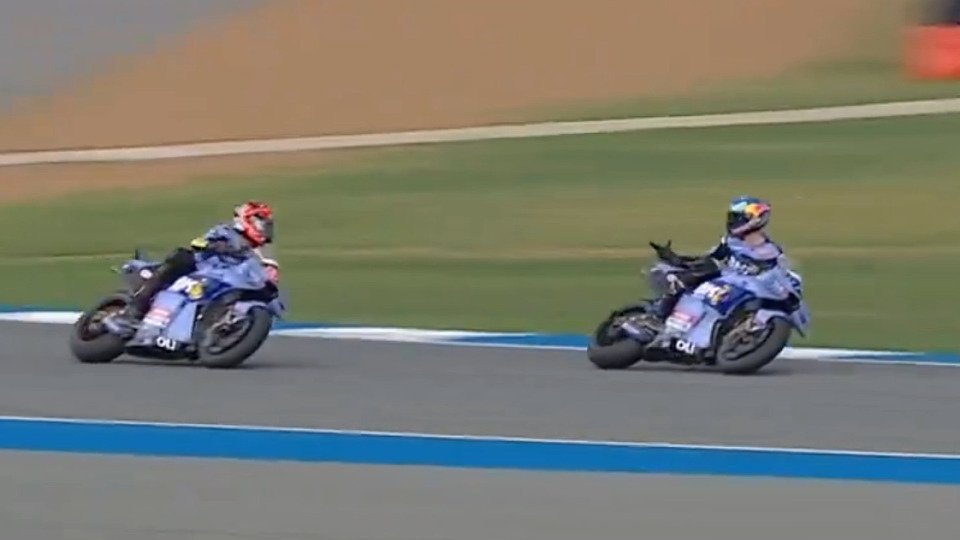 Michele Pirro blockierte Alex Marquez im Training, Foto: Screenshot / MotoGP X Michele Pirro blockierte Alex Marquez im Training, Foto: Screenshot / MotoGP X