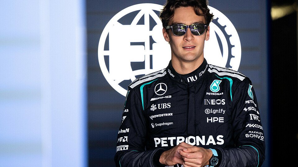 Mercedes-Pilot George Russell im Paddock, Australien GP
