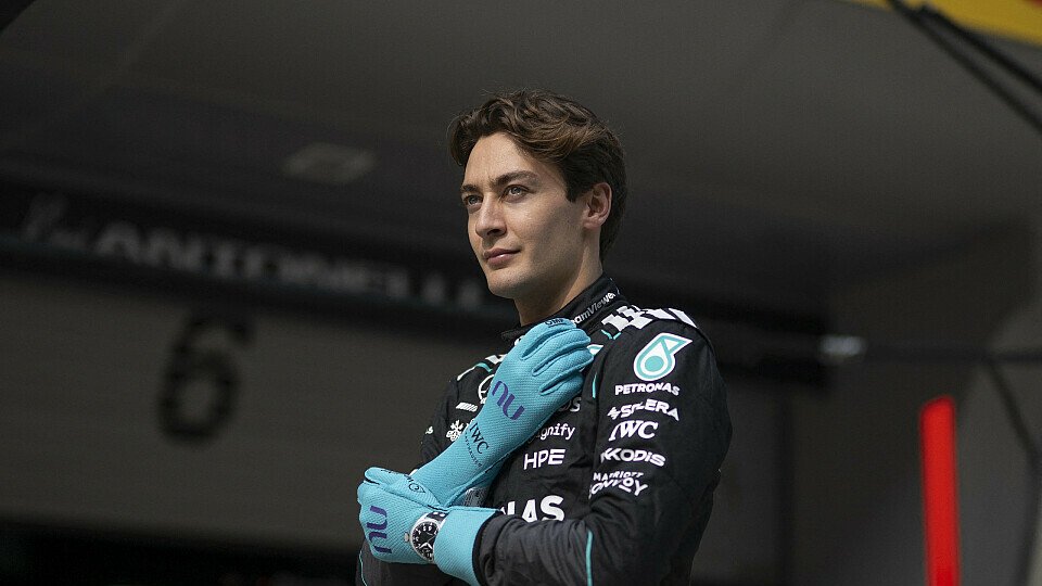 George Russell (Mercedes) beim Formel-1-GP in Shanghai (China) 2026; Portrait