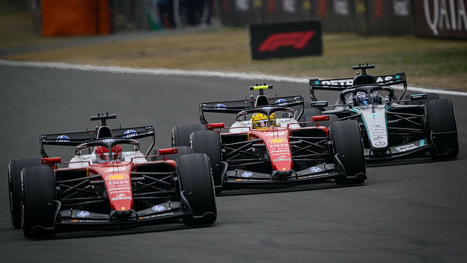 Charles Leclerc, Lewis Hamilton, George Russell im Dreikampf