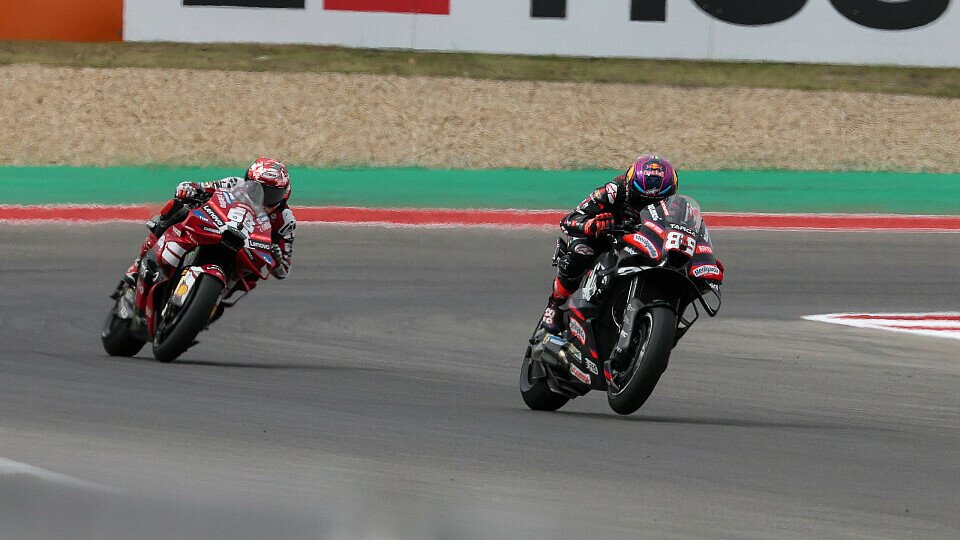Jorge Martin überholte Francesco Bagnaia in der letzten Runde noch, Foto: IMAGO / Icon Sportswire Jorge Martin überholte Francesco Bagnaia in der letzten Runde noch, Foto: IMAGO / Icon Sportswire