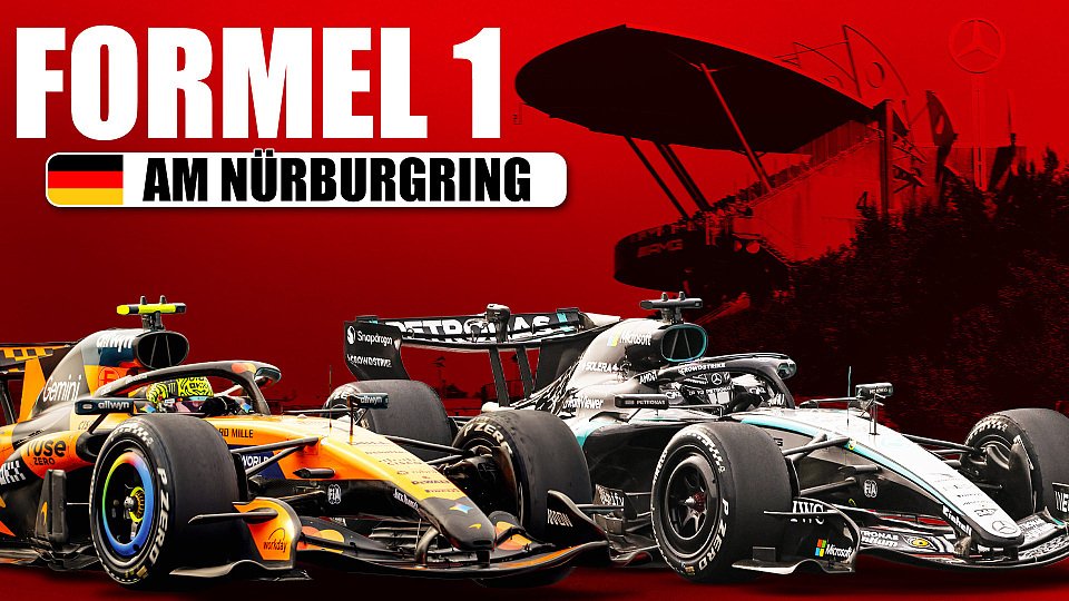 McLaren und Mercedes fahren einen Formel-1 Reifentest am Nürburgring in Deutschland