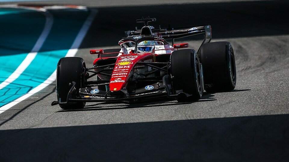 Charles Leclerc in FP1 in Miami