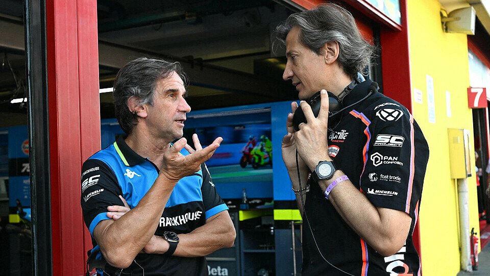 Davide Brivio und Massimo Rivola in der Boxengasse