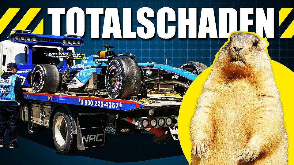 Totalschaden für Alexander Albon nach Murmeltier-Unfall Totalschaden für Alexander Albon nach Murmeltier-Unfall