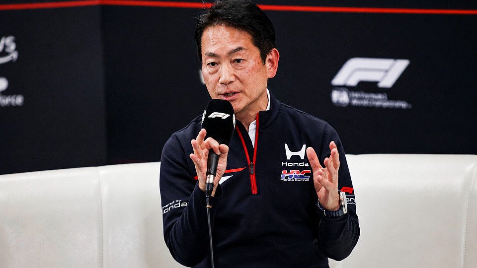 Honda-Präsident Koji Watanabe in FIA-PK Honda-Präsident Koji Watanabe in FIA-PK