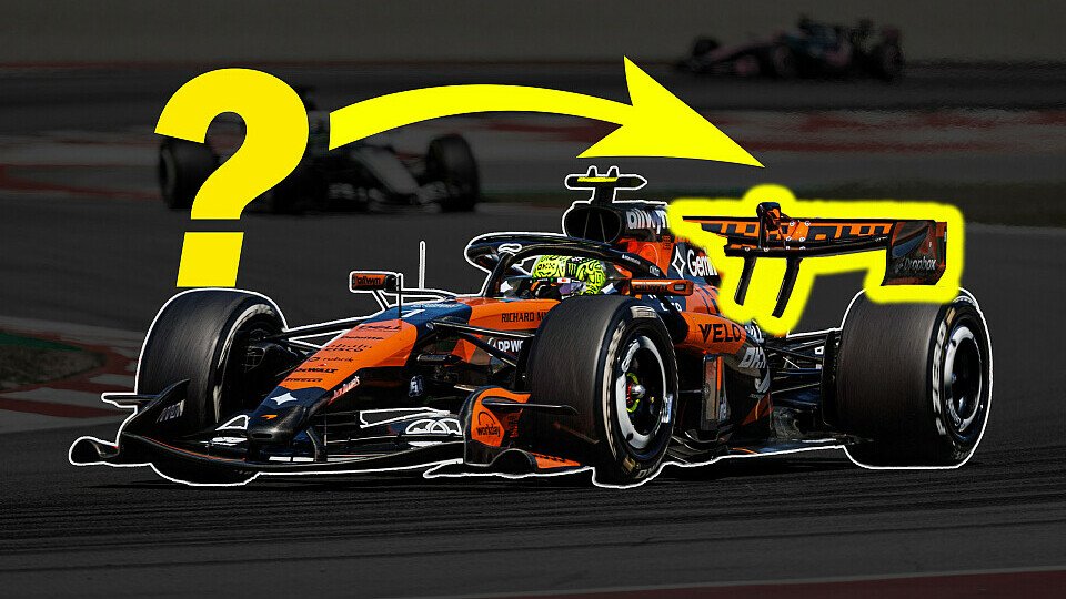 Ein McLaren MLC40 mit hervorgehobenem Heckflügel