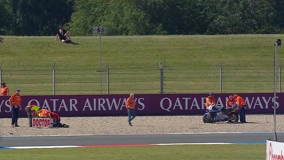 Unfall von Alex Marquez im Training in Assen