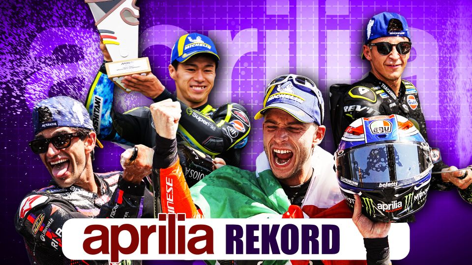 Aprilia schafft es als erstes Team in der MotoGP mit allen Fahrern ein Rennen zu gewinnen