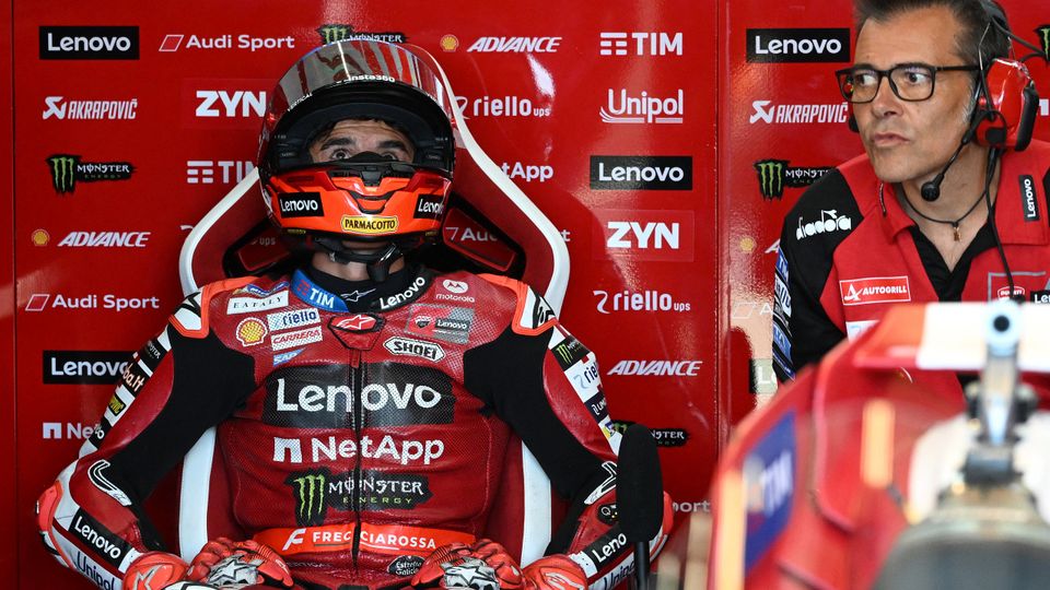 Ein ratloser Marc Marquez beim Grand Prix von Silverstone Ein ratloser Marc Marquez beim Grand Prix von Silverstone