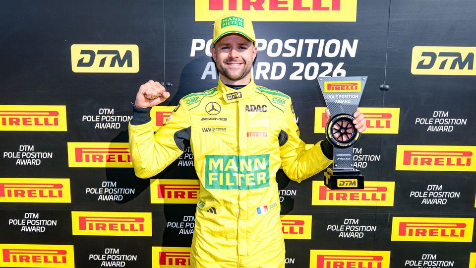 Jules Gounon sicherte Mercedes-AMG auf dem Nürburgring die zweite Pole Position in der DTM 2026, Foto: IMAGO/Gruppe C Photography
