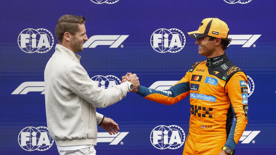 Maro Engel mit Lando Norris bei der Formel 1 in Zandvoort Maro Engel mit Lando Norris bei der Formel 1 in Zandvoort