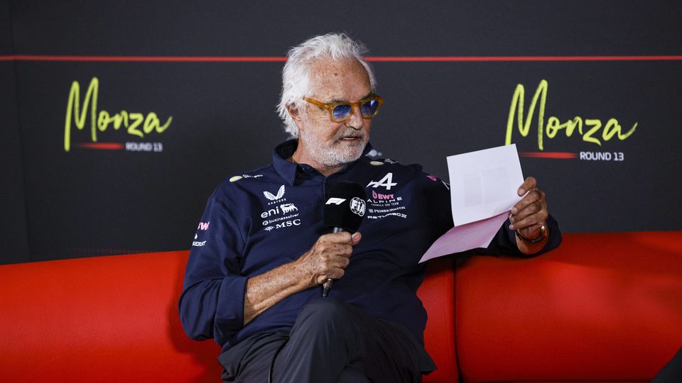 Flavio Briatore am Freitag in der Pressekonferenz von Monza Flavio Briatore am Freitag in der Pressekonferenz von Monza