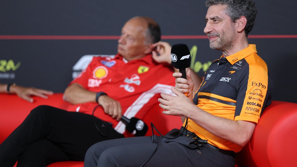 Andrea Stella und Fred Vasseur in der FIA-PK