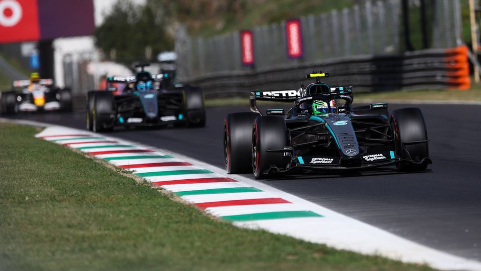 Kimi Antonelli vor George Russell in Monza Kimi Antonelli vor George Russell in Monza