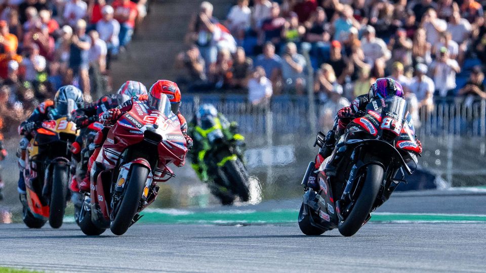 Jorge Martin kämpfte Marc Marquez beim MotoGP-Sprint in Spielberg in einem erbitterten Duell nieder, Foto: IMAGO / IBEX.agency Jorge Martin kämpfte Marc Marquez beim MotoGP-Sprint in Spielberg in einem erbitterten Duell nieder, Foto: IMAGO / IBEX.agency