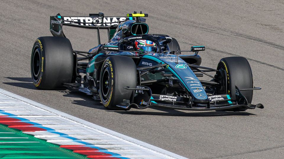 Antonelli neben der neuen Track-Limit-Linie in Austin Antonelli neben der neuen Track-Limit-Linie in Austin